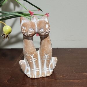 Vintage Terra Cotta Kitty Cat Friends